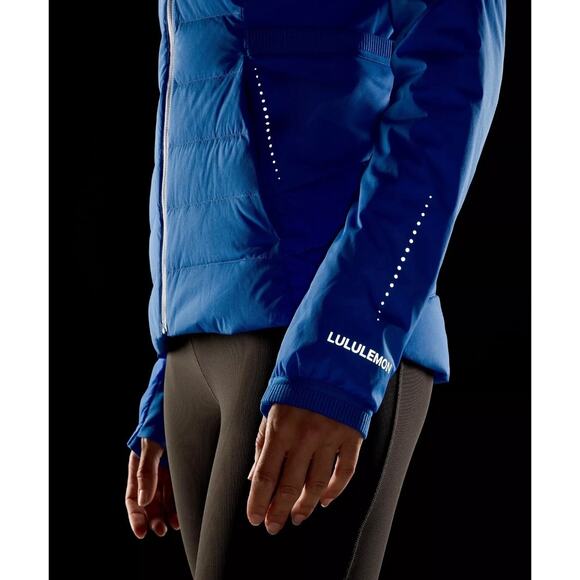 Lululemon Down For It All Jacket Pipe Dream Blue Women’s 12 Slim Fit PrimaLoft - Picture 8 of 13